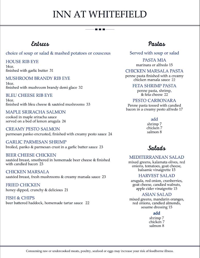 Inn At Whitefield Crab Cakes
